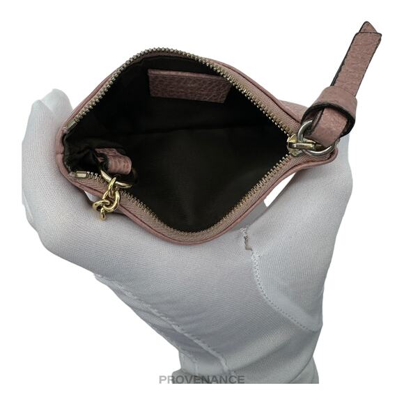 🔴 Gucci MII Key Pouch Cles - Powder Pink Tumbled Leather - Picture 5 of 7